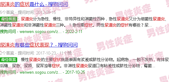 汕头尿道炎症状表现