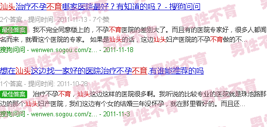 汕头不育