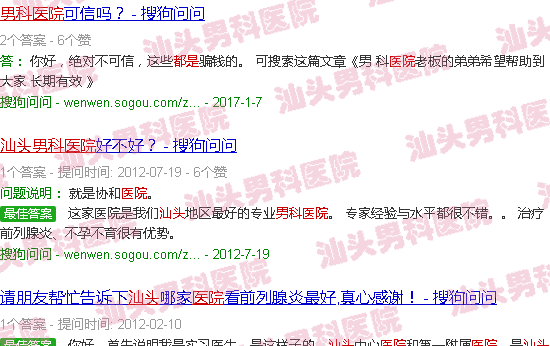 汕头男科医院都是真的吗
