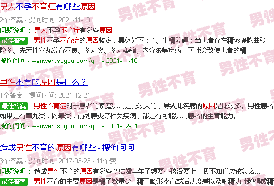 汕头男人不育症原因