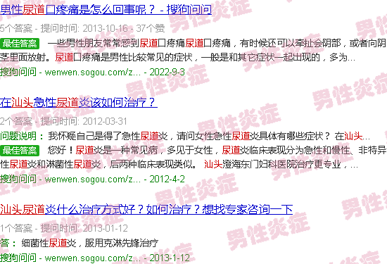 汕头尿道炎症