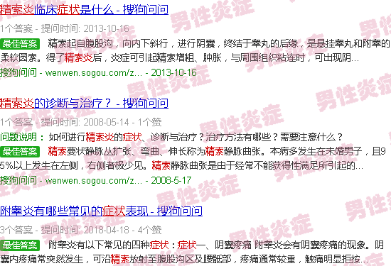 汕头精索炎症状