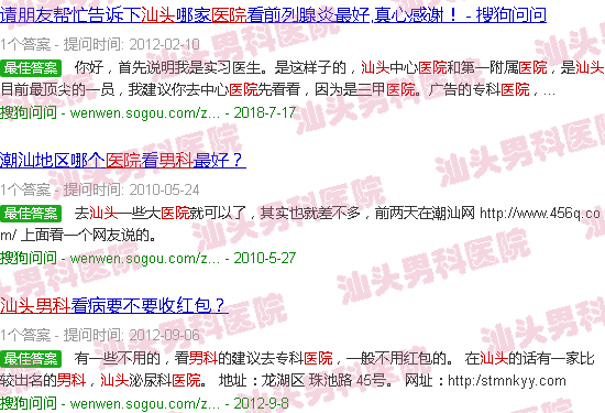 汕头男科医院误区多