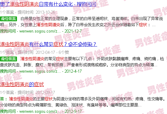汕头滴虫性阴炎症状
