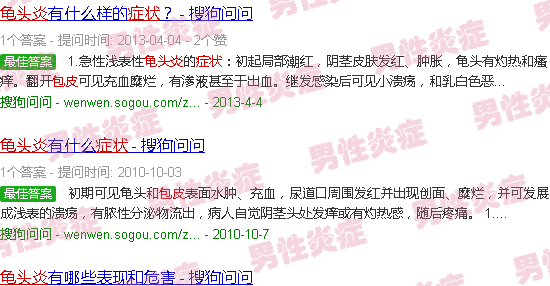 汕头包皮龟头炎症状