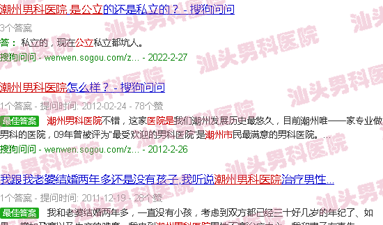 汕头潮州男科医院是*医院吗