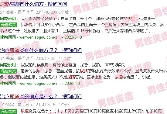汕头治尿路炎症妙招