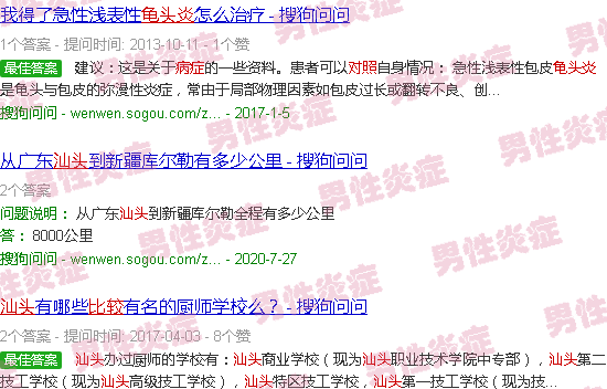 汕头龟头炎症状对照