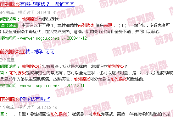 汕头前列腺炎表现