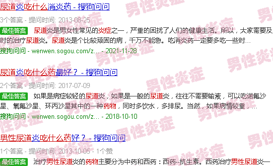 汕头男性尿道炎症吃什么药