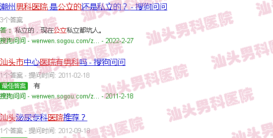 汕头男科医院有*的吗