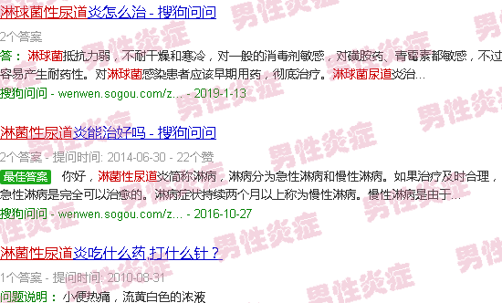 汕头淋球菌性尿道炎症