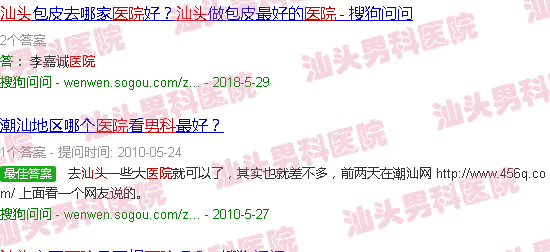 汕头男科医院吓人