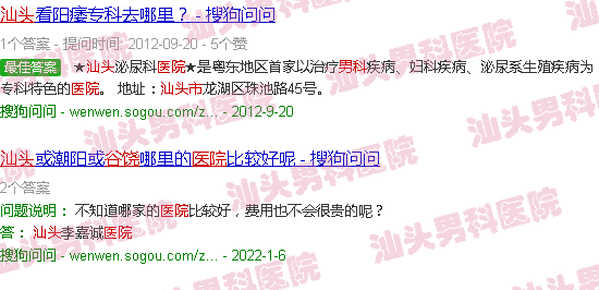 汕头谷饶有男科医院吗