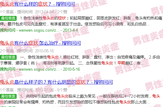 汕头早期龟头炎症状图片