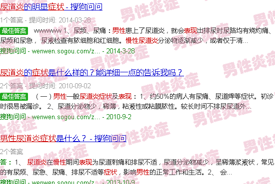 汕头男性慢性尿道炎症状表现
