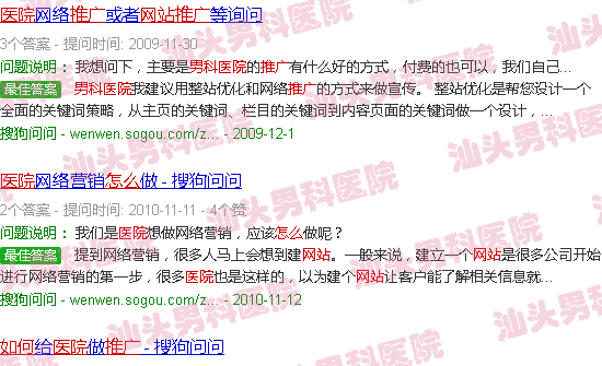 汕头男科医院网站推广怎么