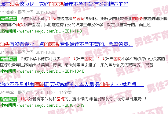 汕头男性不育症的医院