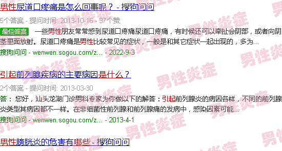 汕头男性炎症是什么引起的