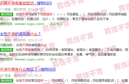 汕头不孕不育的症状有哪些