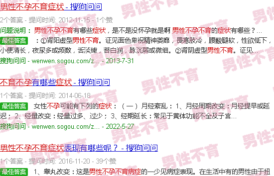 汕头男人不孕不育症状