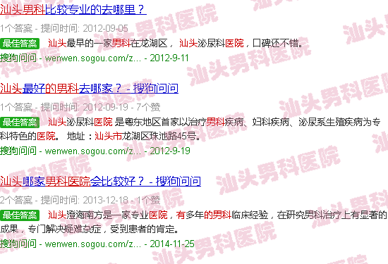 汕头*的男科医院有那些