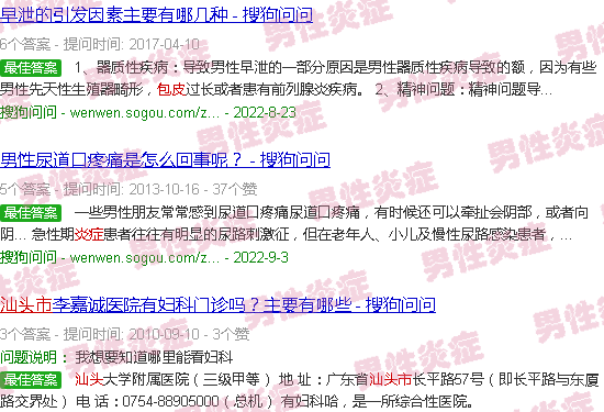 汕头包皮内有炎症