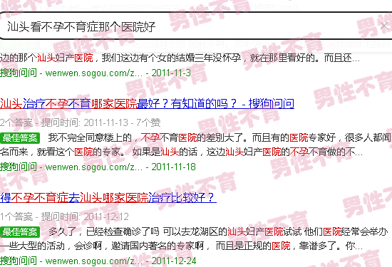 汕头看不孕不育症那个医院好