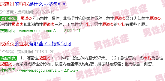 汕头后尿道炎症状表现