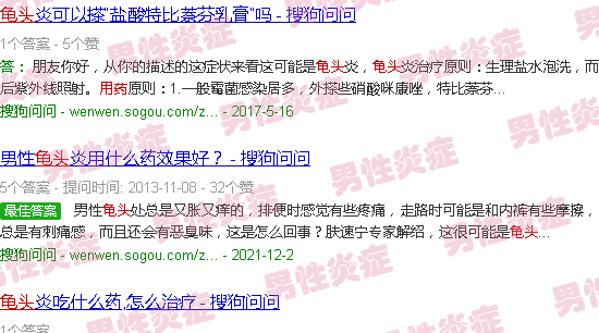 汕头龟头炎症用药