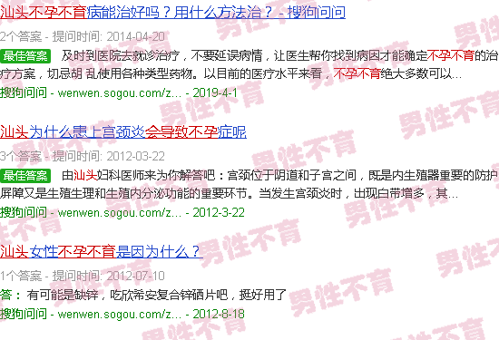 汕头引起不孕不育