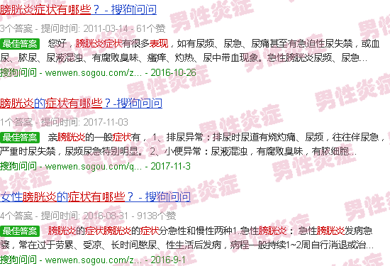 汕头膀胱炎症状表现有哪些