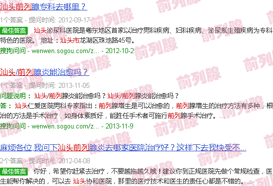 汕头前列腺药