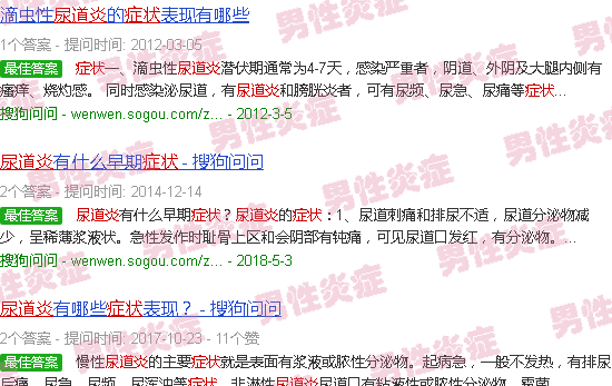 汕头尿道炎症状图片