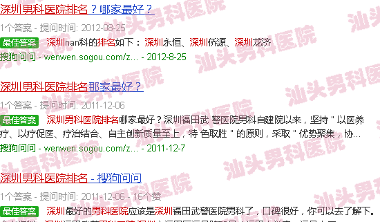 汕头深圳男科医院十大*名单