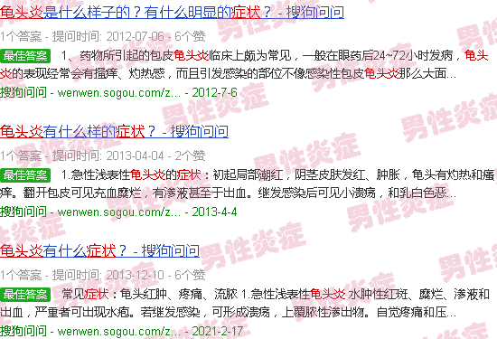 汕头龟头炎症状男照片