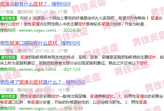 汕头龟头尿道发炎症状