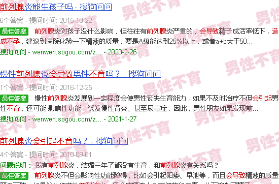 汕头前列腺会导致不孕不育