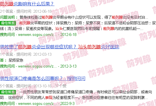 汕头前列腺表现在哪里