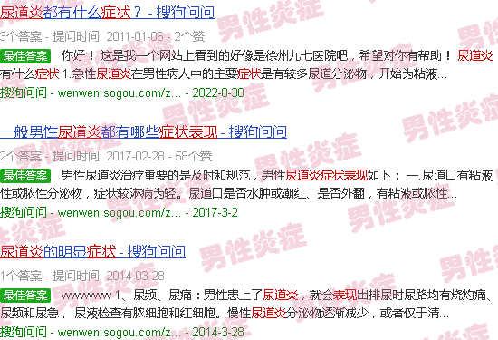汕头男的尿道炎症状表现