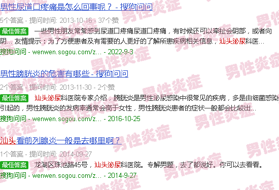 汕头泌尿炎症
