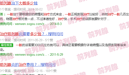 汕头治疗前列腺一般多少钱