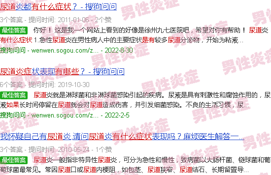 汕头如果尿道有炎症会有什么症状